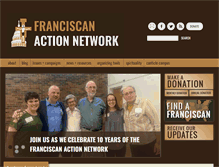 Tablet Screenshot of franciscanaction.org